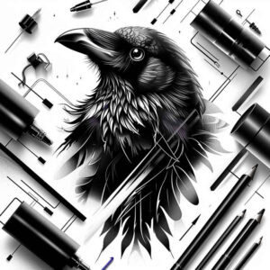 Kruki i wrony - Free tattoo design ideas ai genereted - inkby.ai