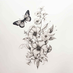 Motyle ćmy ważki - Free tattoo design ideas ai genereted - inkby.ai