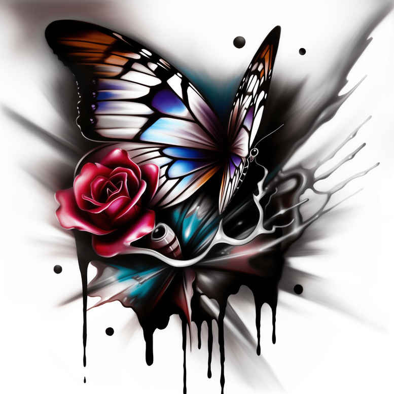 Motyle ćmy ważki - Free tattoo design ideas ai genereted - inkby.ai