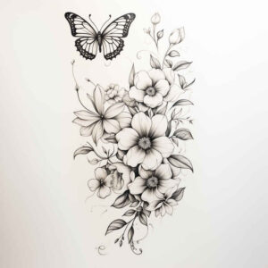 Motyle ćmy ważki - Free tattoo design ideas ai genereted - inkby.ai