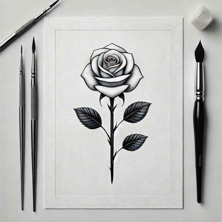 Delikatne kwiaty - Free tattoo design ideas ai genereted - inkby.ai