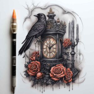 Kruki i wrony - Free tattoo design ideas ai genereted - inkby.ai