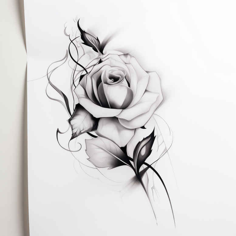 Delikatne kwiaty - Free tattoo design ideas ai genereted - inkby.ai