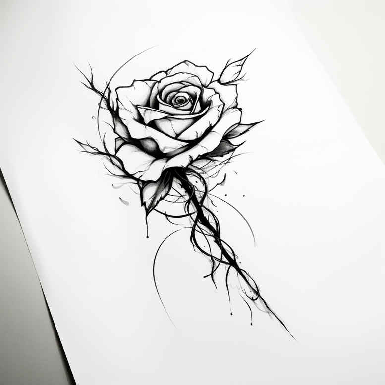 Delikatne kwiaty - Free tattoo design ideas ai genereted - inkby.ai