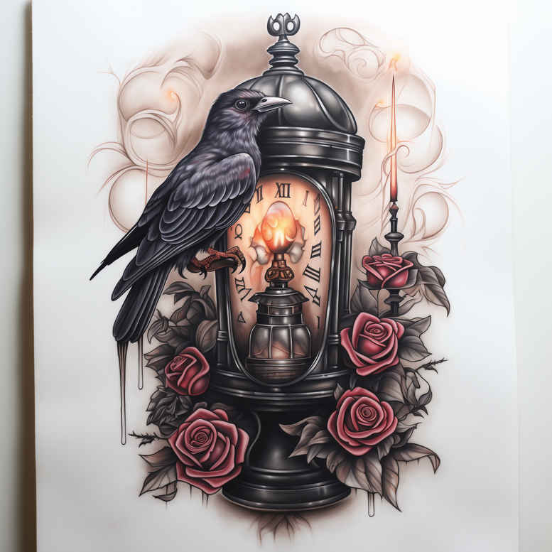 Kruki i wrony - Free tattoo design ideas ai genereted - inkby.ai