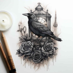 Kruki i wrony - Free tattoo design ideas ai genereted - inkby.ai