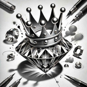 Korony i diamenty - Free tattoo design ideas ai genereted - inkby.ai
