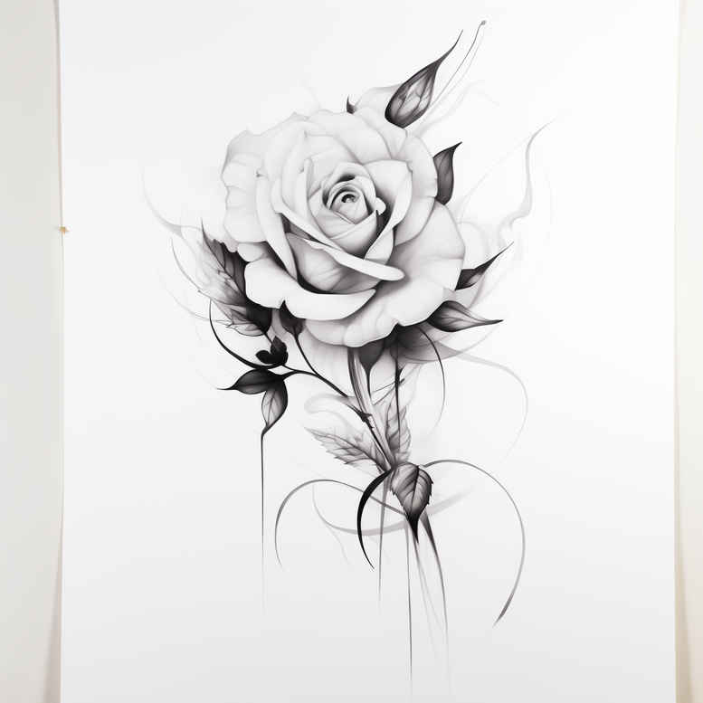 Delikatne kwiaty - Free tattoo design ideas ai genereted - inkby.ai