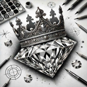 Korony i diamenty - Free tattoo design ideas ai genereted - inkby.ai
