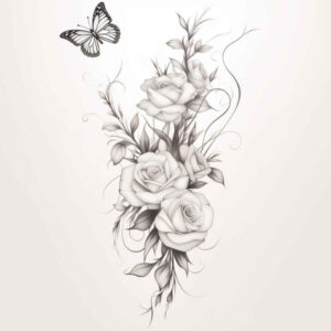 Motyle ćmy ważki - Free tattoo design ideas ai genereted - inkby.ai