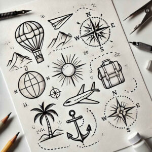 Podróże - Free tattoo design ideas ai genereted - inkby.ai