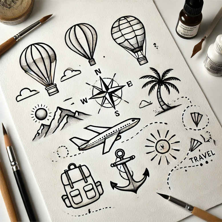 Podróże - Free tattoo design ideas ai genereted - inkby.ai