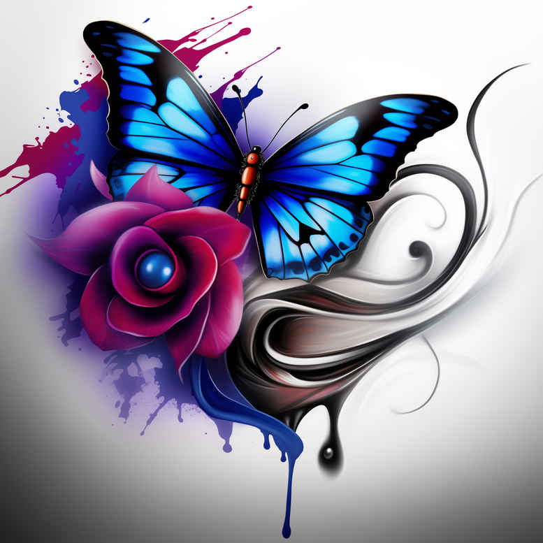 Motyle ćmy ważki - Free tattoo design ideas ai genereted - inkby.ai