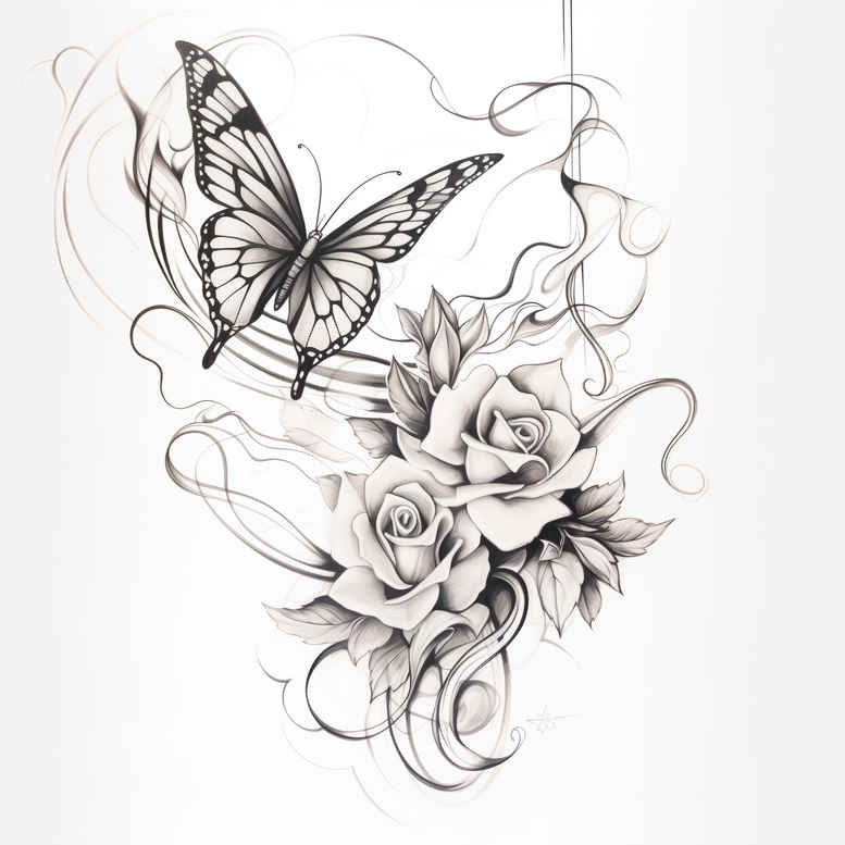 Motyle ćmy ważki - Free tattoo design ideas ai genereted - inkby.ai