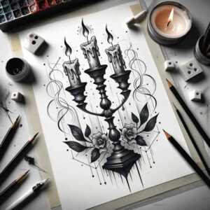 Świece - Free tattoo design ideas ai genereted - inkby.ai