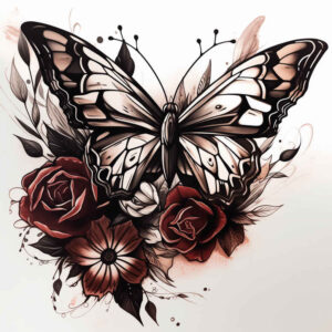 Motyle ćmy ważki - Free tattoo design ideas ai genereted - inkby.ai