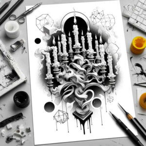 Świece - Free tattoo design ideas ai genereted - inkby.ai