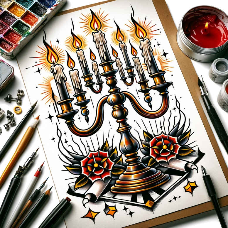 Świece - Free tattoo design ideas ai genereted - inkby.ai