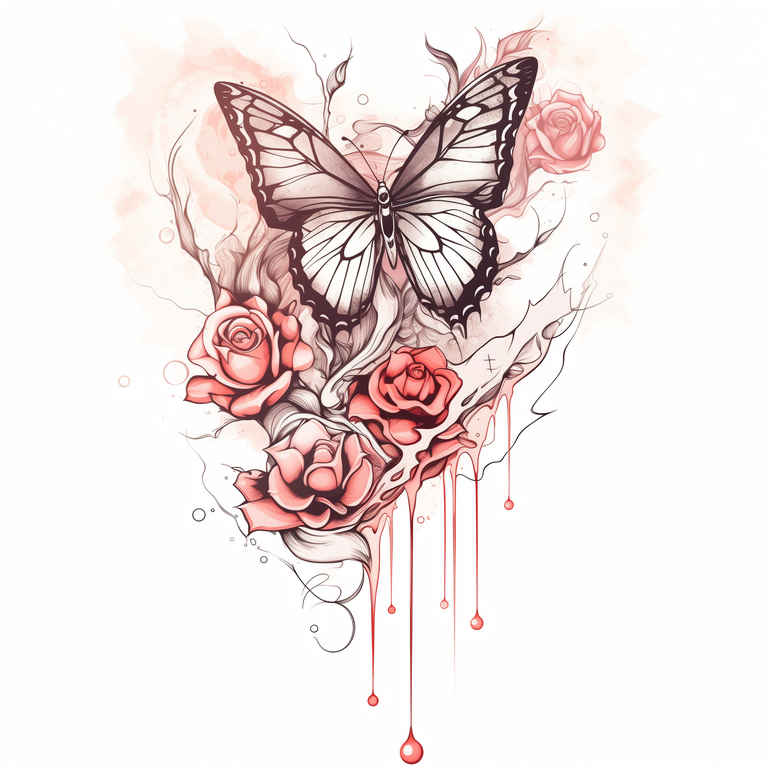 Motyle ćmy ważki - Free tattoo design ideas ai genereted - inkby.ai