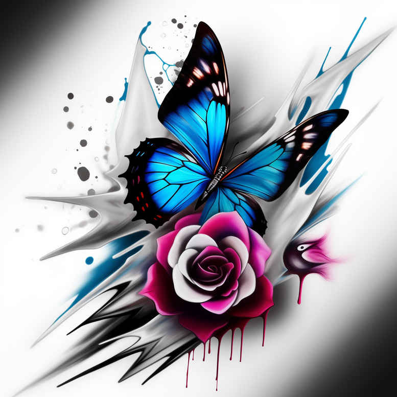 Motyle ćmy ważki - Free tattoo design ideas ai genereted - inkby.ai