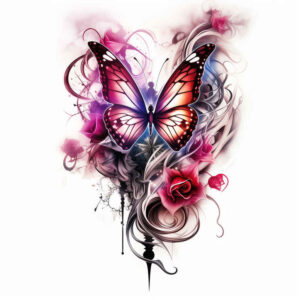 Motyle ćmy ważki - Free tattoo design ideas ai genereted - inkby.ai