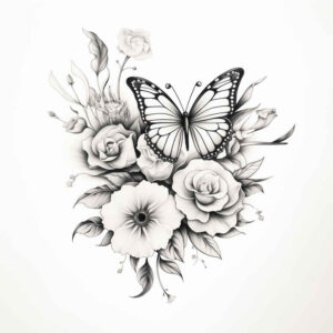 Motyle ćmy ważki - Free tattoo design ideas ai genereted - inkby.ai