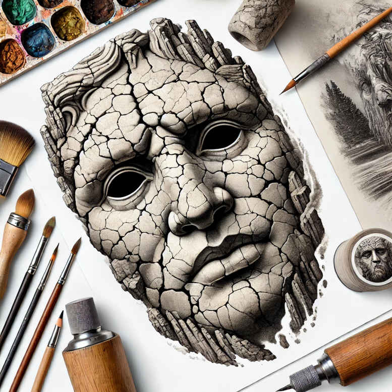 Surrealistyczne postacie - Free tattoo design ideas ai genereted - inkby.ai