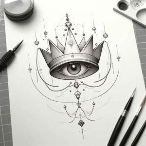 Korony i diamenty - Free tattoo design ideas ai genereted - inkby.ai