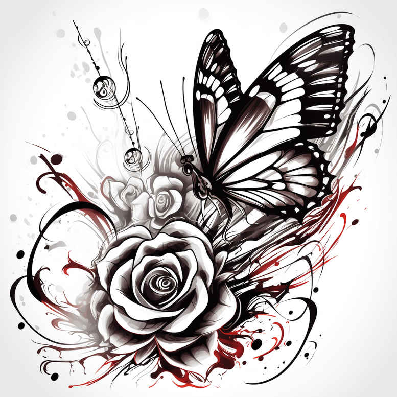 Motyle ćmy ważki - Free tattoo design ideas ai genereted - inkby.ai