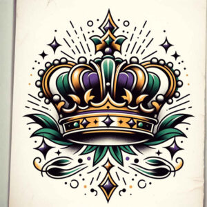 Korony i diamenty - Free tattoo design ideas ai genereted - inkby.ai