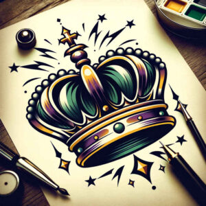 Korony i diamenty - Free tattoo design ideas ai genereted - inkby.ai