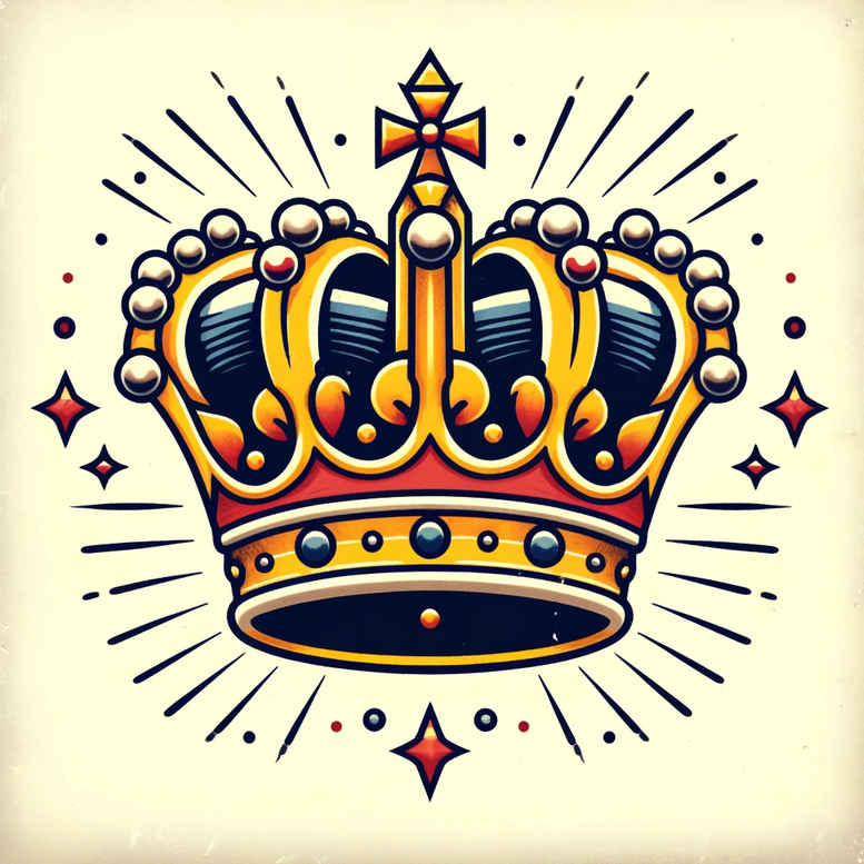 Korony i diamenty - Free tattoo design ideas ai genereted - inkby.ai