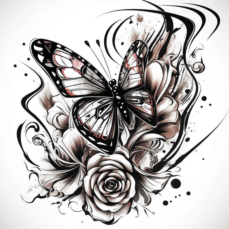 Motyle ćmy ważki - Free tattoo design ideas ai genereted - inkby.ai