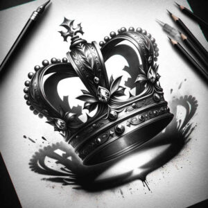 Korony i diamenty - Free tattoo design ideas ai genereted - inkby.ai