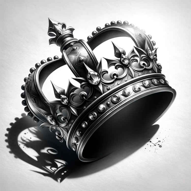 Korony i diamenty - Free tattoo design ideas ai genereted - inkby.ai