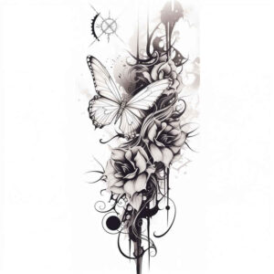 Motyle ćmy ważki - Free tattoo design ideas ai genereted - inkby.ai