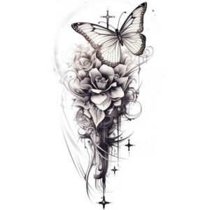 Motyle ćmy ważki - Free tattoo design ideas ai genereted - inkby.ai