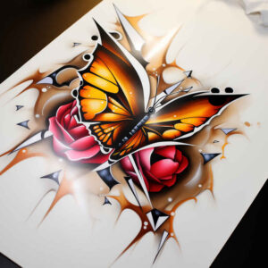 Motyle ćmy ważki - Free tattoo design ideas ai genereted - inkby.ai
