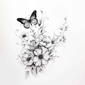 Motyle ćmy ważki - Free tattoo design ideas ai genereted - inkby.ai