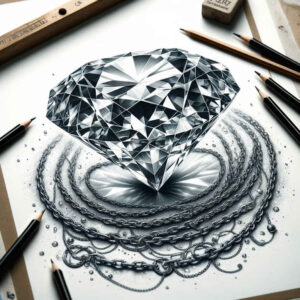 Korony i diamenty - Free tattoo design ideas ai genereted - inkby.ai