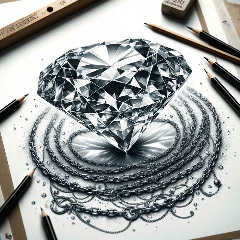 Korony i diamenty - Free tattoo design ideas ai genereted - inkby.ai