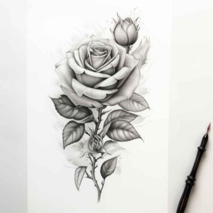 Delikatne kwiaty - Free tattoo design ideas ai genereted - inkby.ai