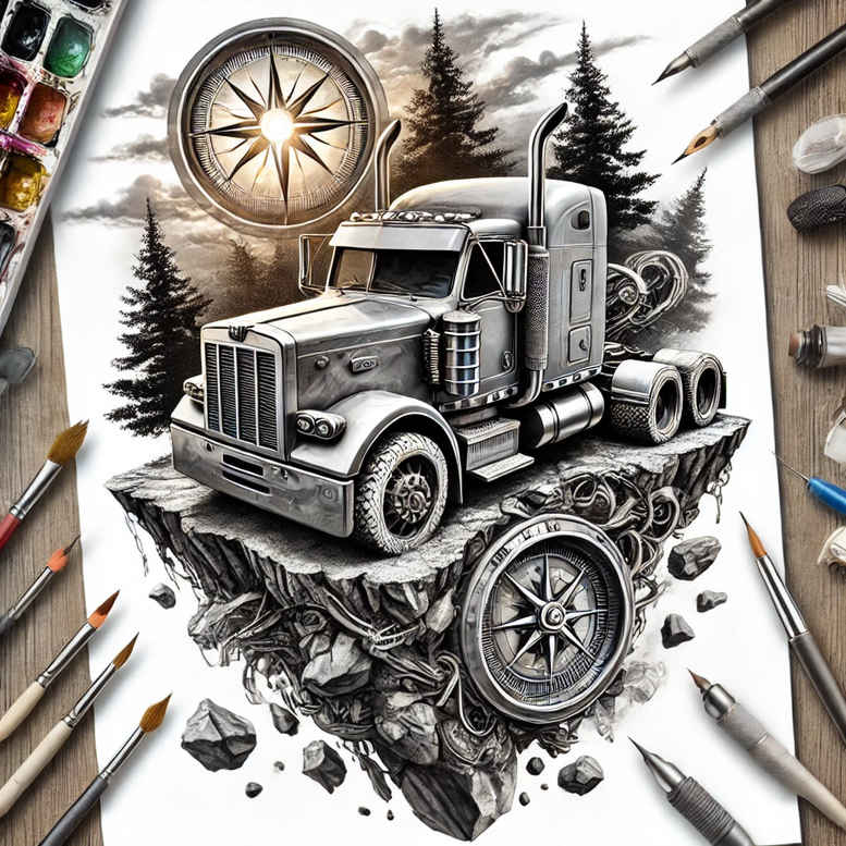Podróże - Free tattoo design ideas ai genereted - inkby.ai