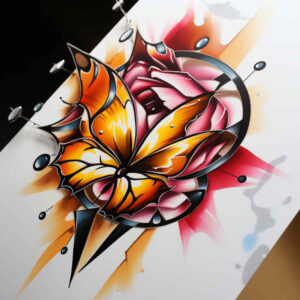 Motyle ćmy ważki - Free tattoo design ideas ai genereted - inkby.ai