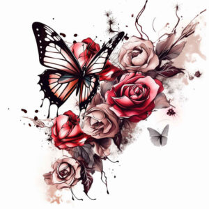 Motyle ćmy ważki - Free tattoo design ideas ai genereted - inkby.ai