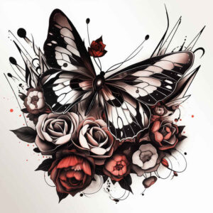 Motyle ćmy ważki - Free tattoo design ideas ai genereted - inkby.ai