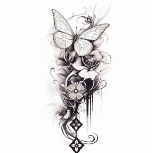 Motyle ćmy ważki - Free tattoo design ideas ai genereted - inkby.ai