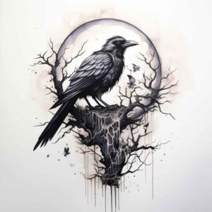 Kruki i wrony - Free tattoo design ideas ai genereted - inkby.ai