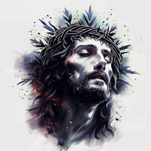 face-of-jesus – tattoo design ideas free ai generated – ink-layering – for-foot – Gallery: jesus-inkby-ai