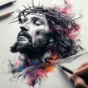 figure-of-jesus – tattoo design ideas free ai generated – realistic-lighting – for-lower-back – Gallery: jesus-inkby-ai
